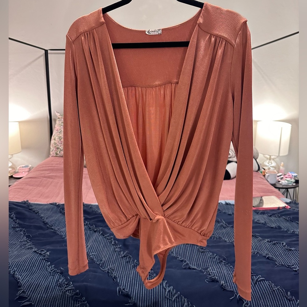 FreePeople Plunge Neck Bodysuit